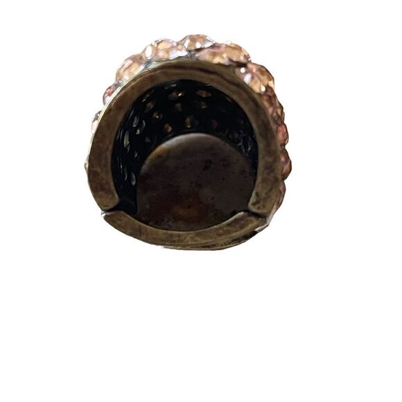 NWOT pink salmon rhinestones knuckle ring US size 6 - Picture 5 of 10